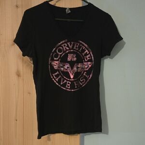 Corvette Women's Black Short Sleeve Tee